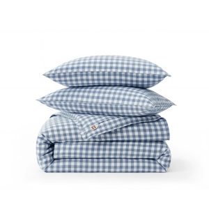 Washed Cotton Gingham Duvet Cover Set