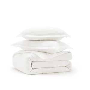 Cotton Waffle Weave Duvet Cover Set