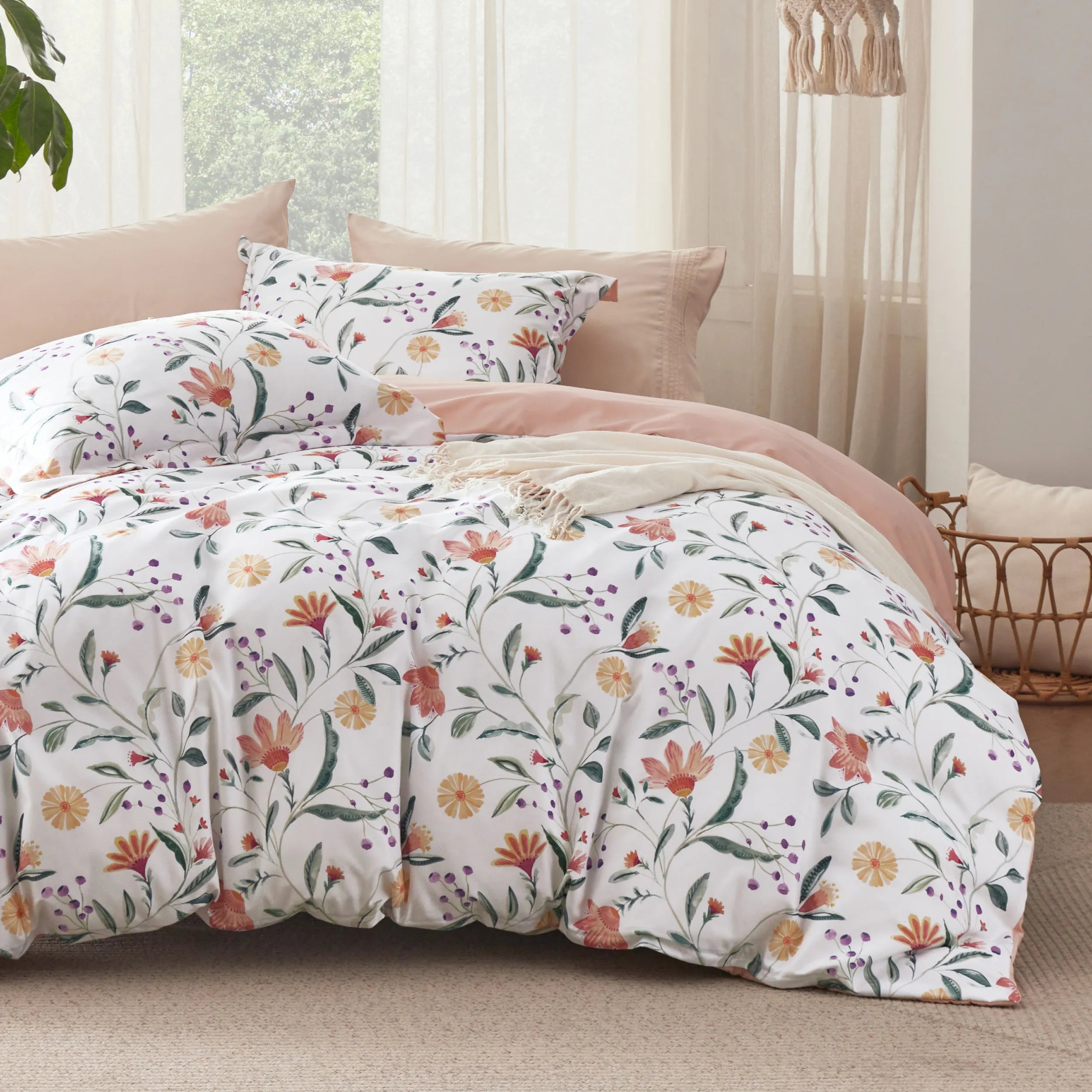 Reversible Pale Duvet Cover Set – Image 3