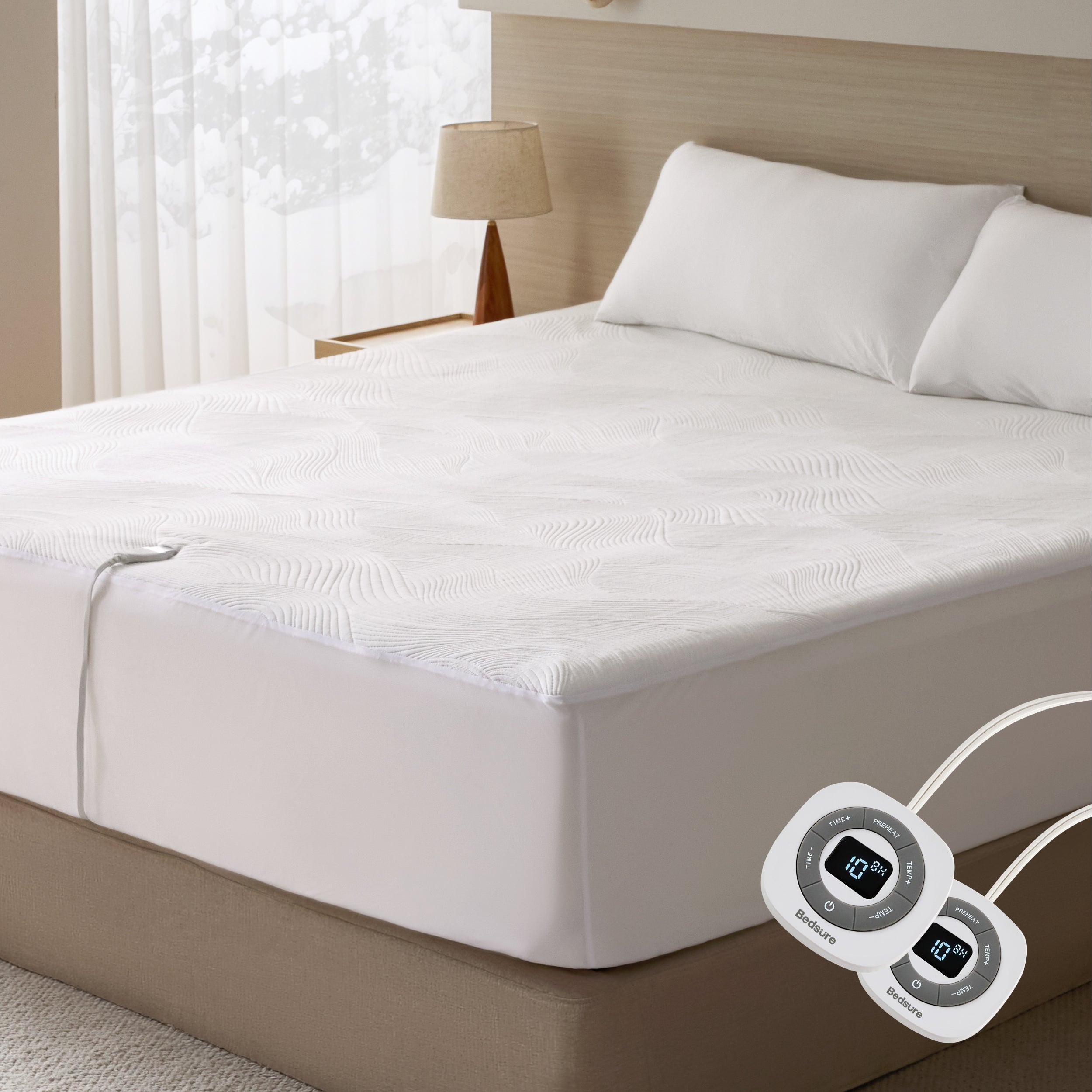 Luxury Jacquard Heated Mattress Pad – Image 3