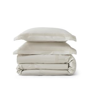 Cotton Embroidered Hotel Duvet Cover Set