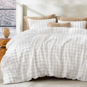 3D Cloud Bubble Flannel Duvet Cover