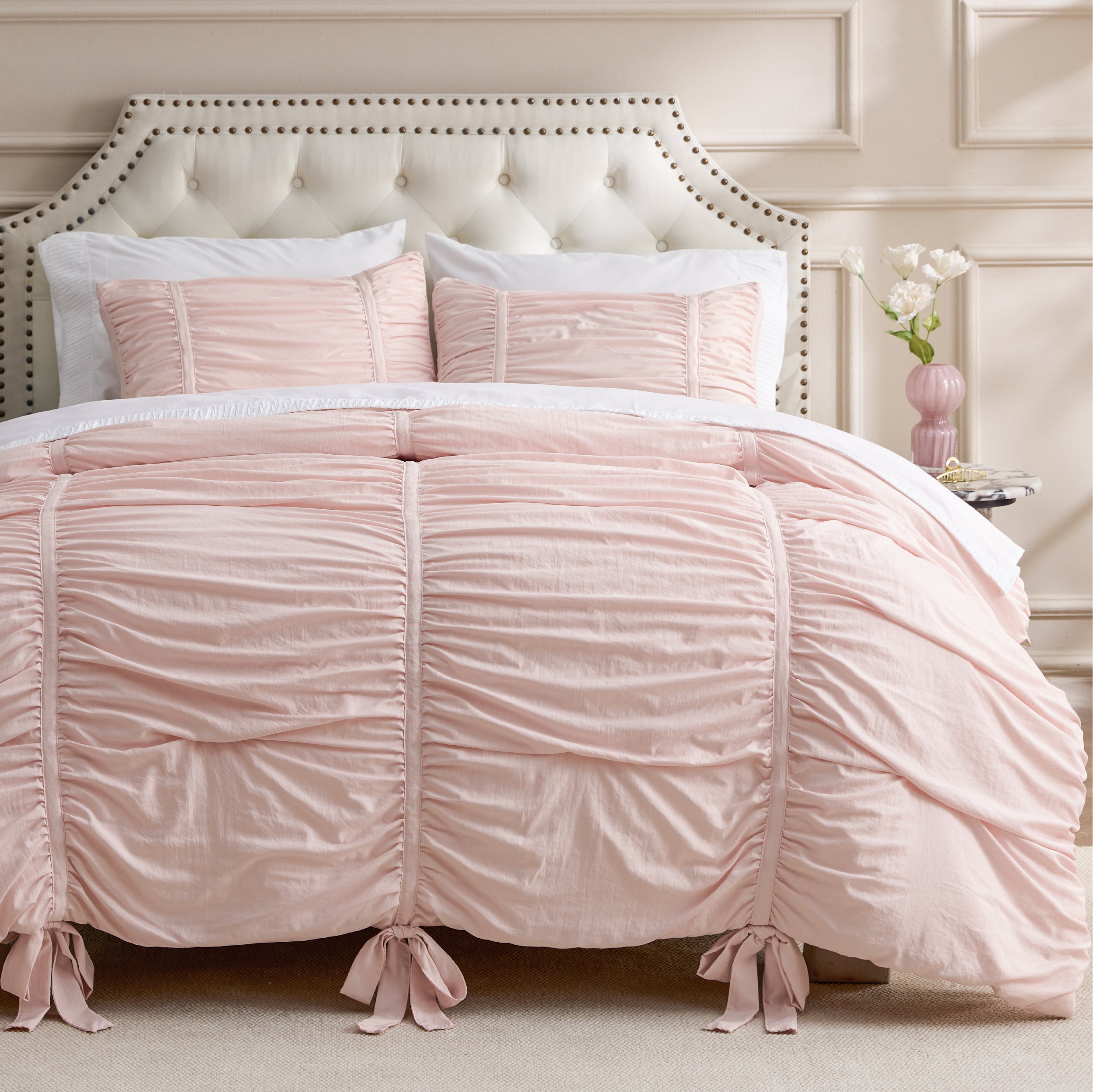 Ruched Bow Comforter Set – Image 2