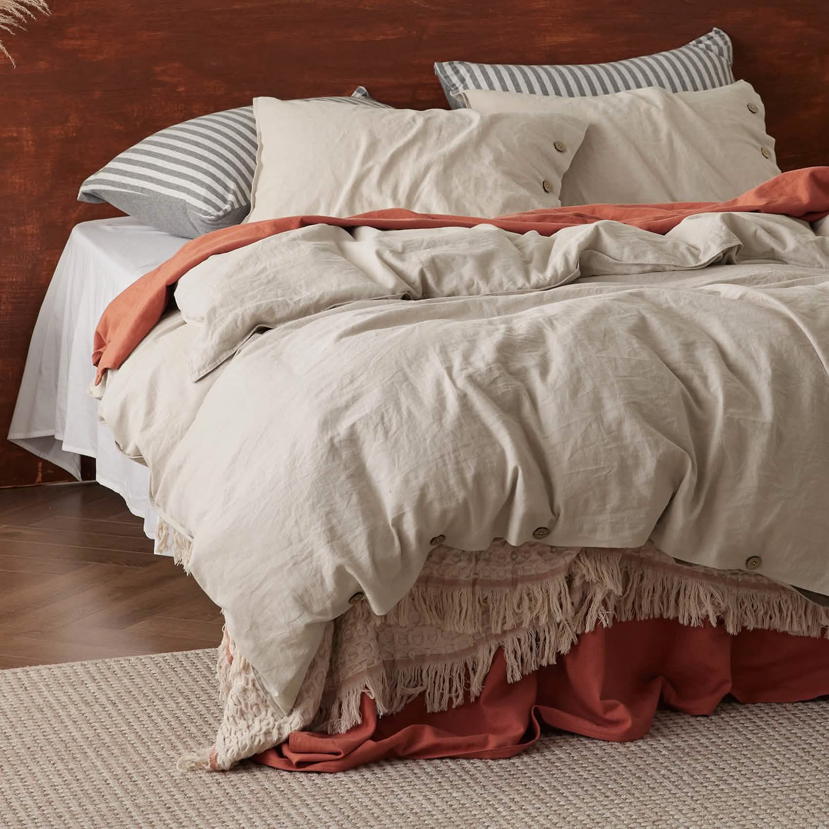 Cotton Linen Hybrid Duvet Cover Set – Image 4