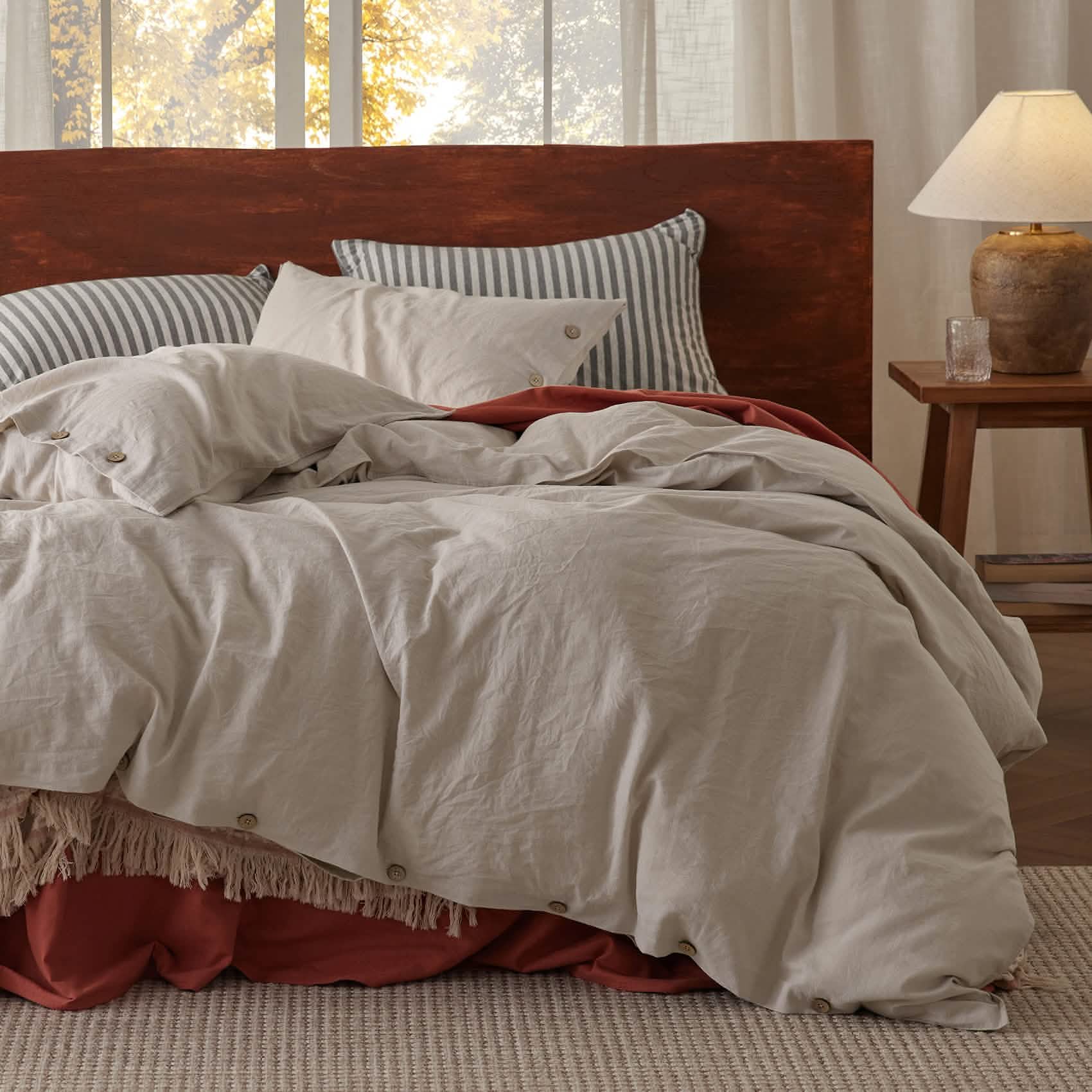 Cotton Linen Hybrid Duvet Cover Set – Image 2