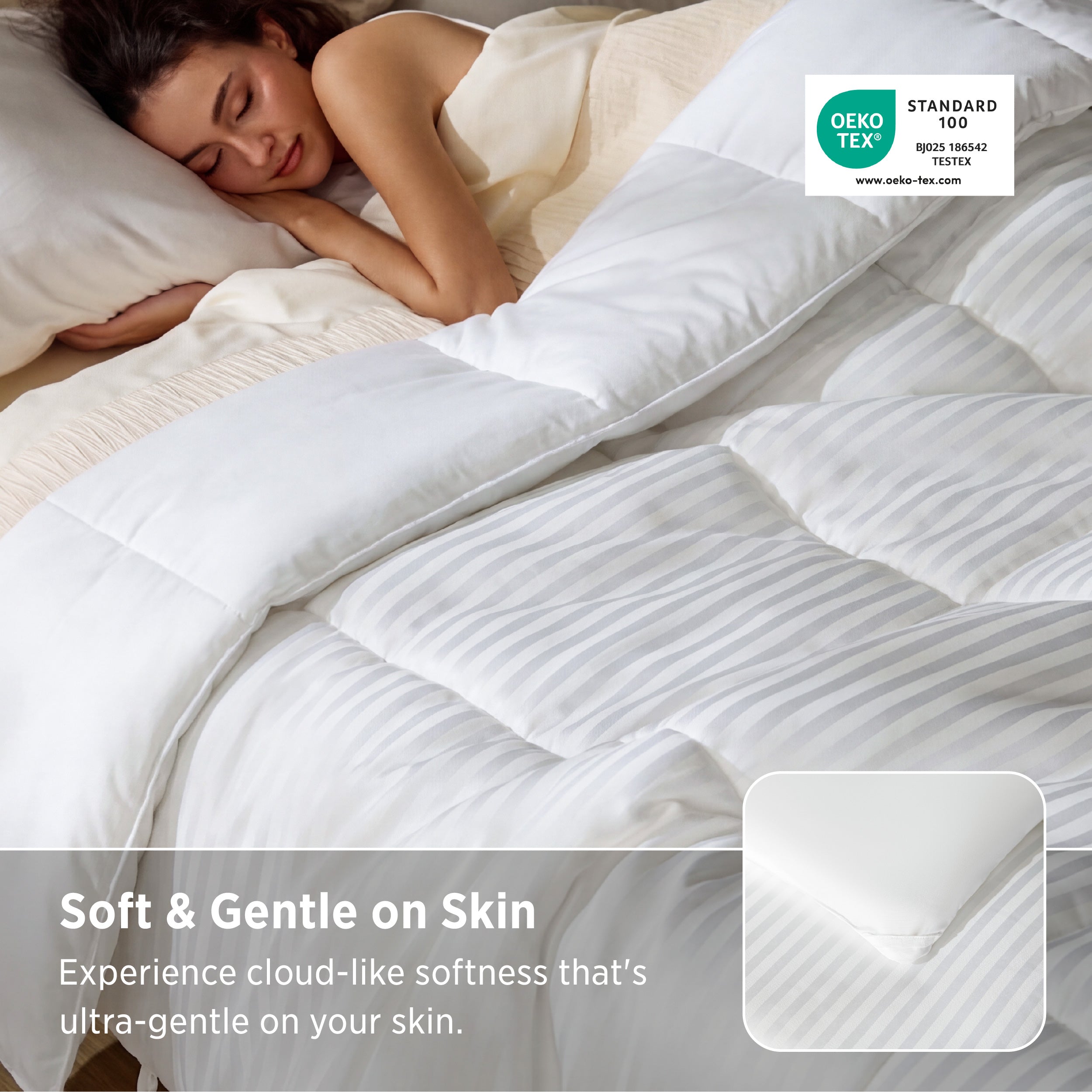 All-Season Striped Comforter – Image 2