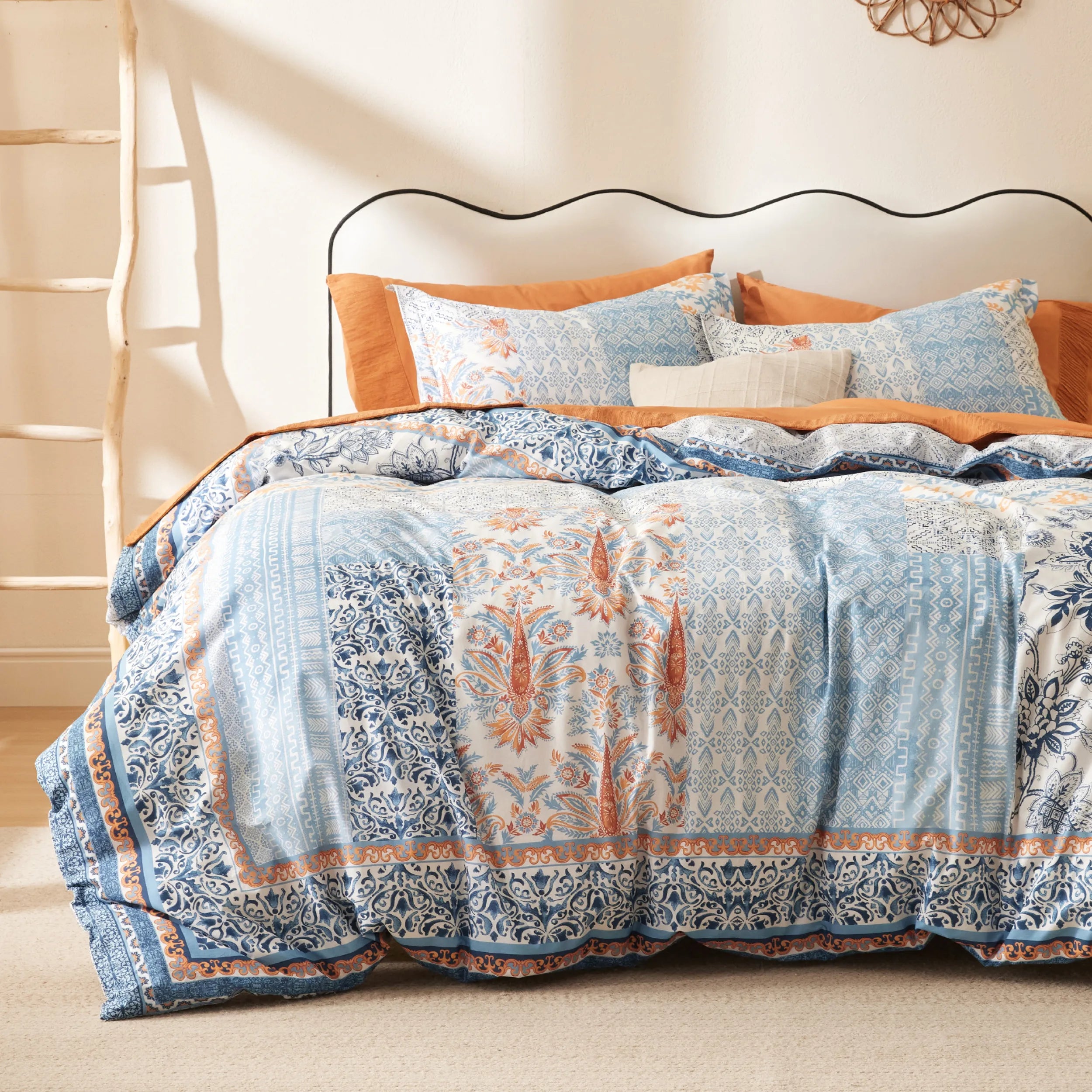 100% Cotton Patterned Duvet Cover Set – Image 2
