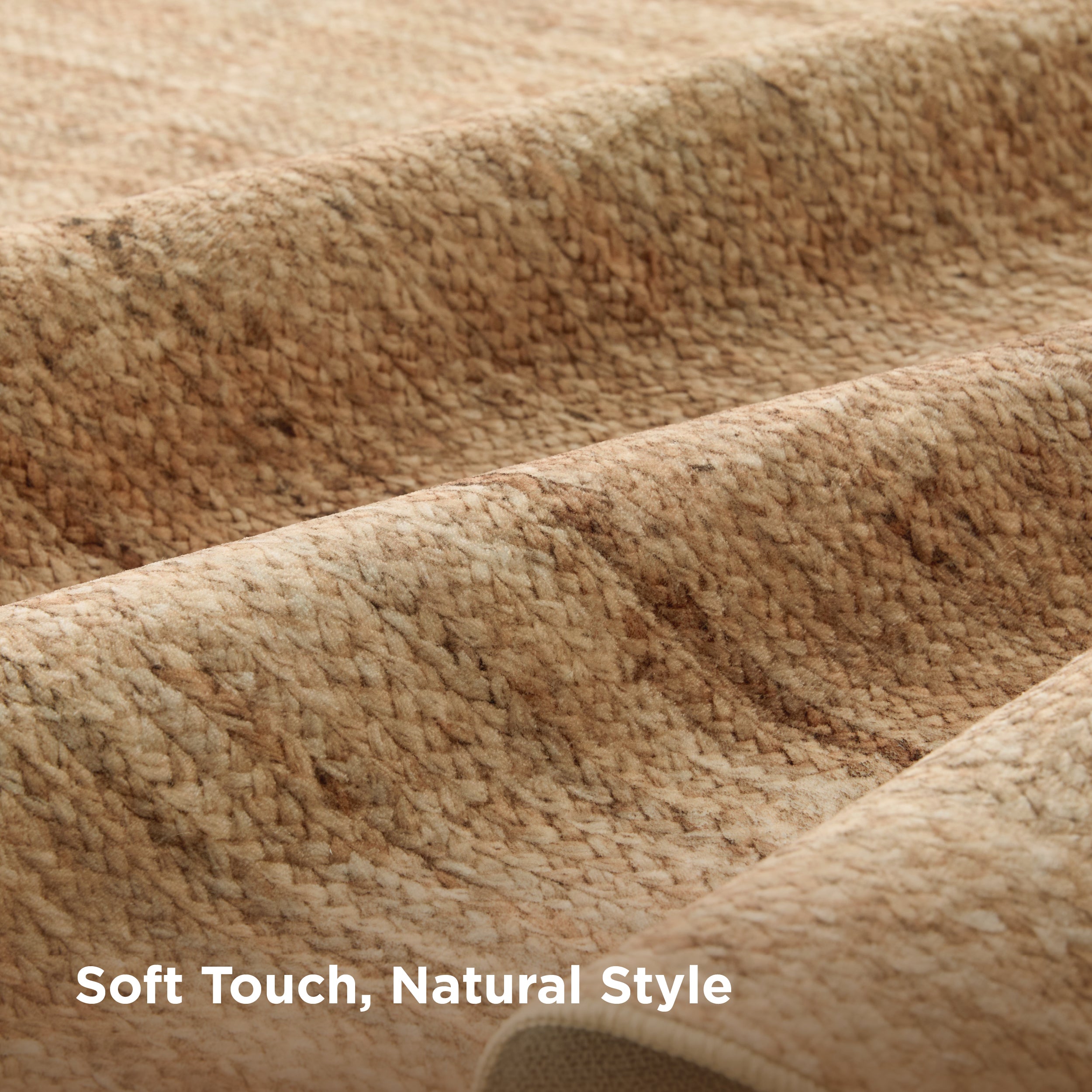 Faux Cashmere Print Jute-Look Area Rug – Image 2