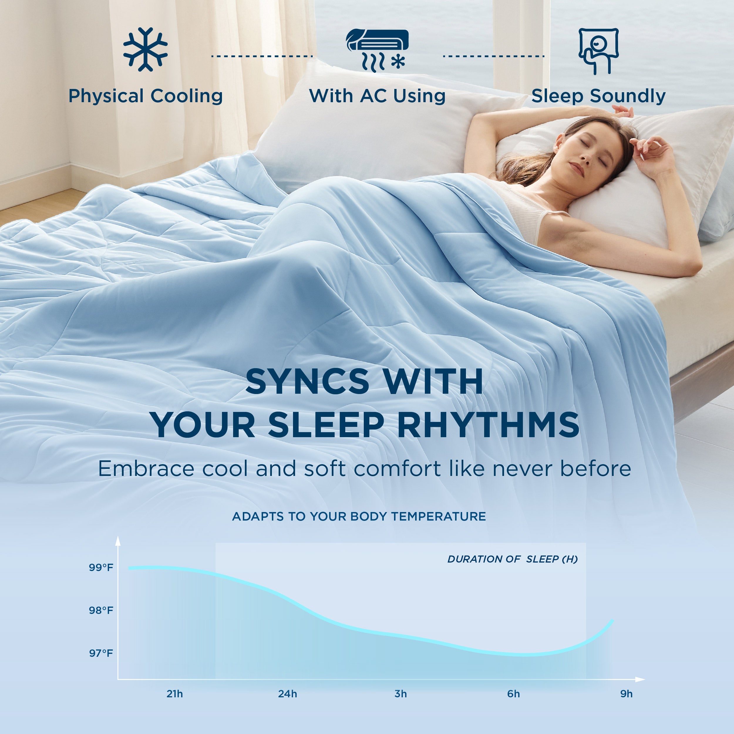 Nylon Cooling Comforter – Image 4