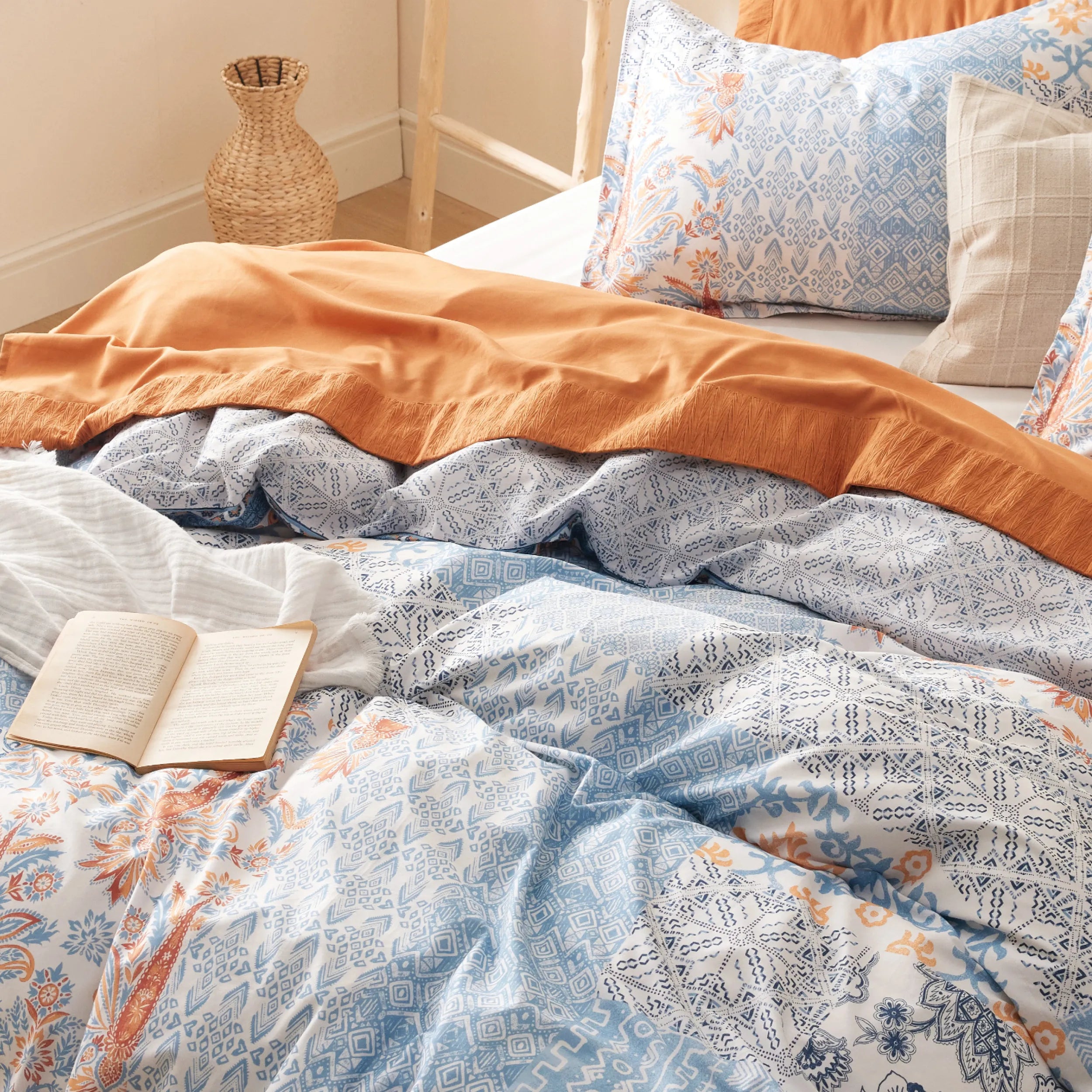100% Cotton Patterned Duvet Cover Set – Image 3