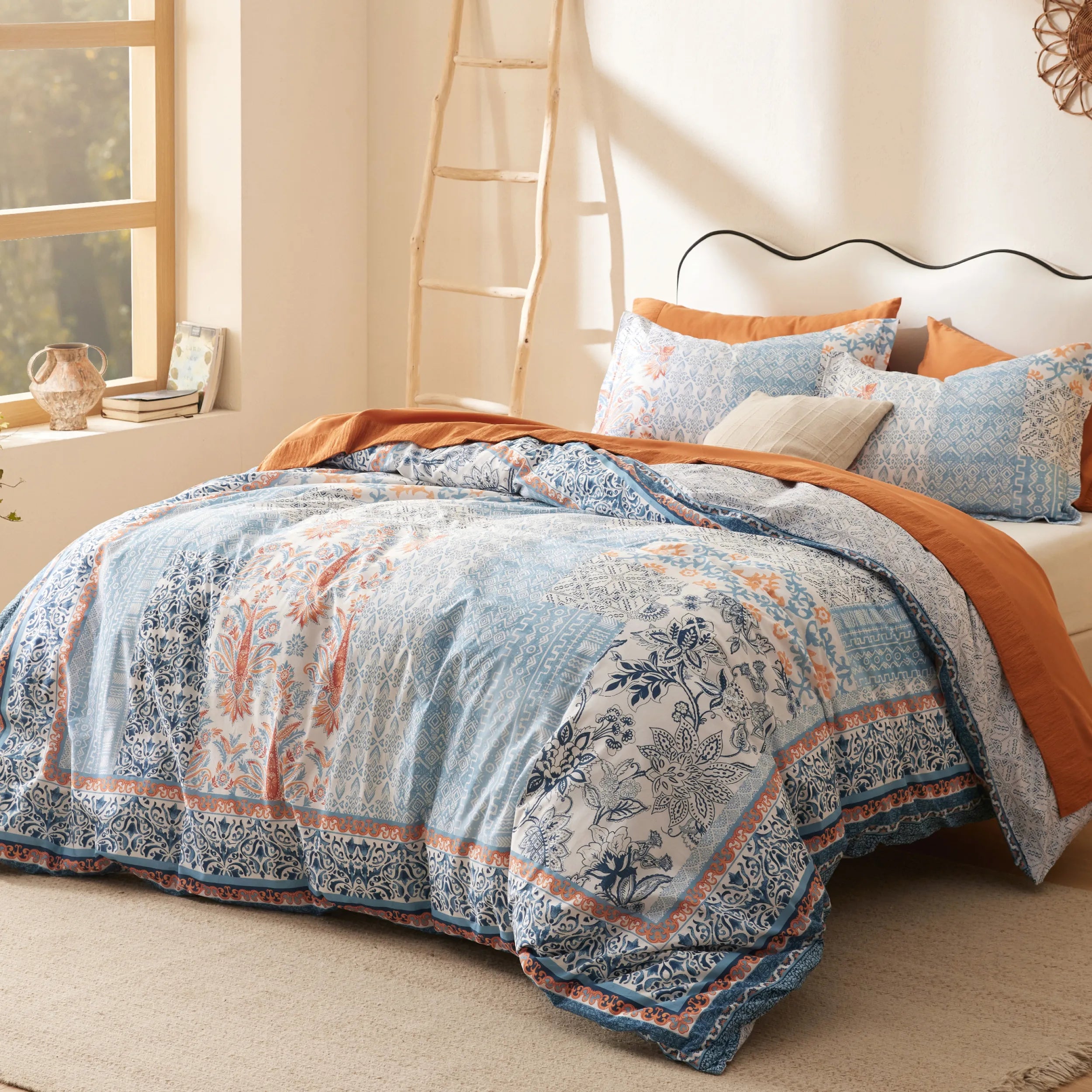 100% Cotton Patterned Duvet Cover Set – Image 4
