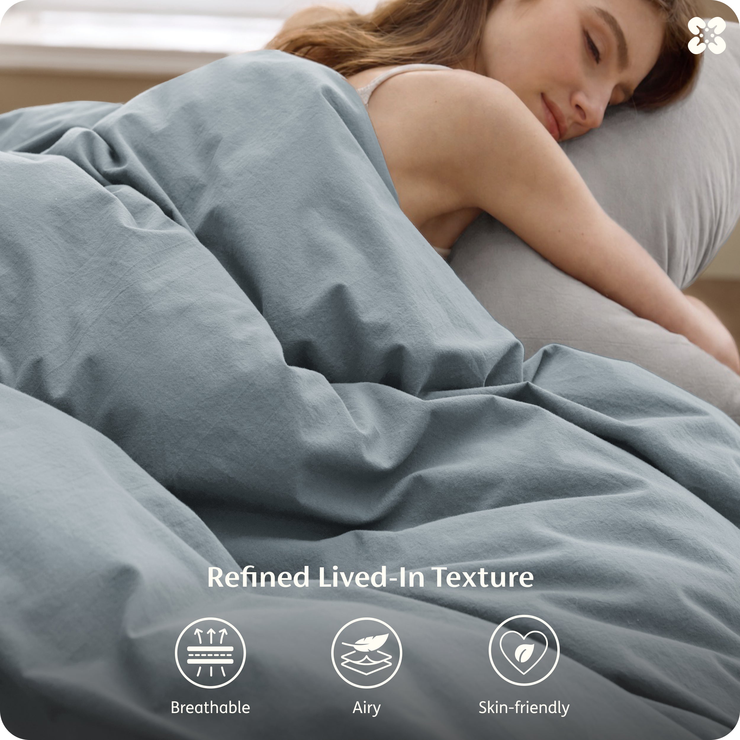 Washed Cotton Duvet Cover – Image 3
