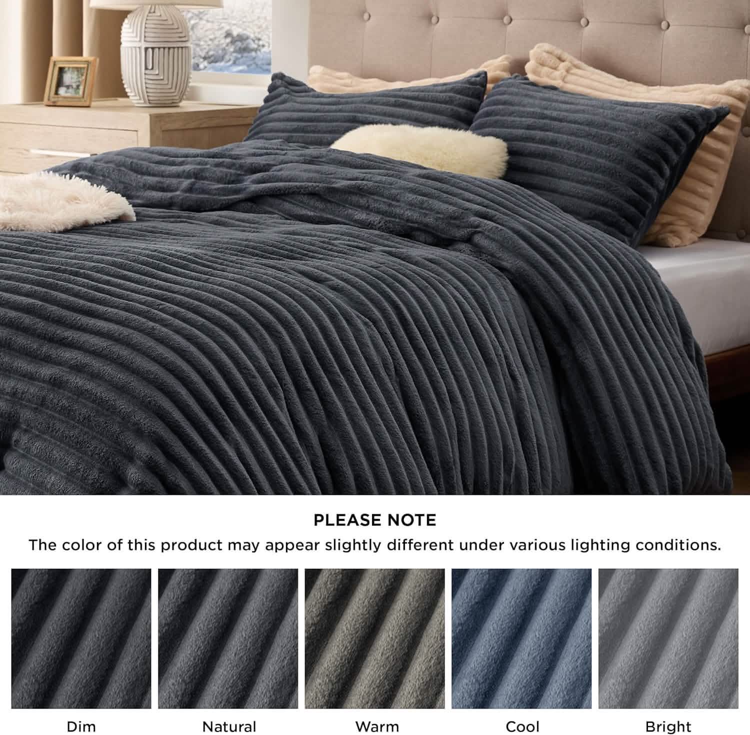 Striped Flannel Duvet Cover Set – Image 4