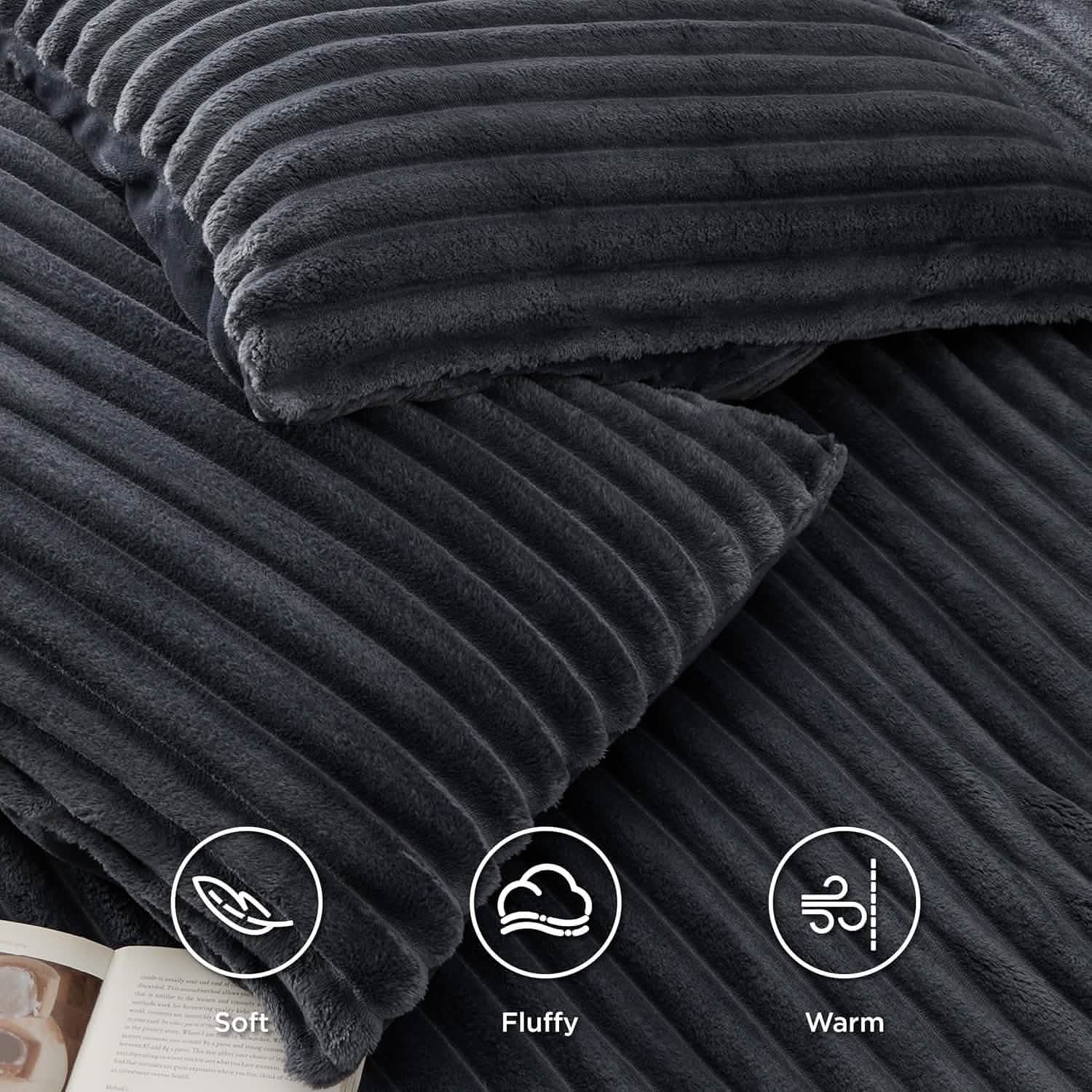 Striped Flannel Duvet Cover Set – Image 2