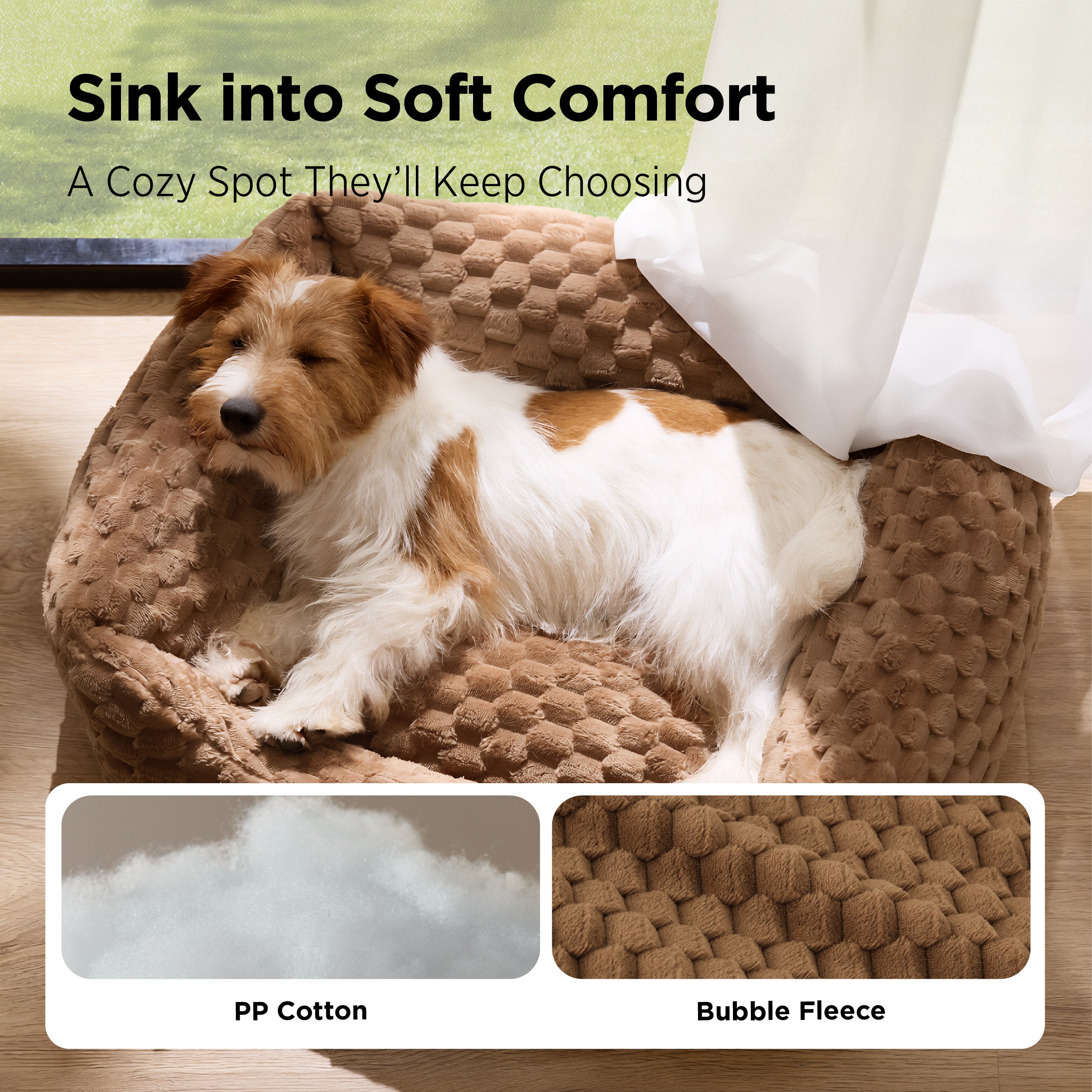Bubble Fleece Dog Bed – Image 4